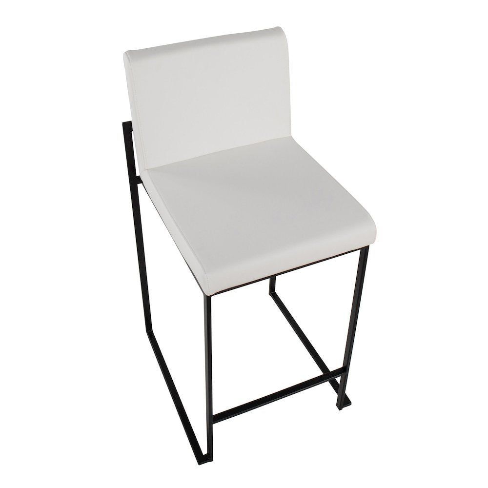 Fuji High Back 26" Fixed-Height Counter Stool - Set of 3