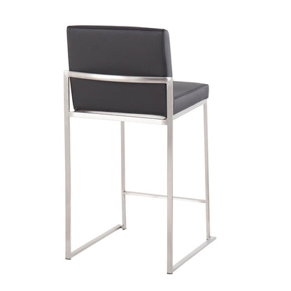 Fuji High Back 26" Fixed-Height Counter Stool - Set of 3