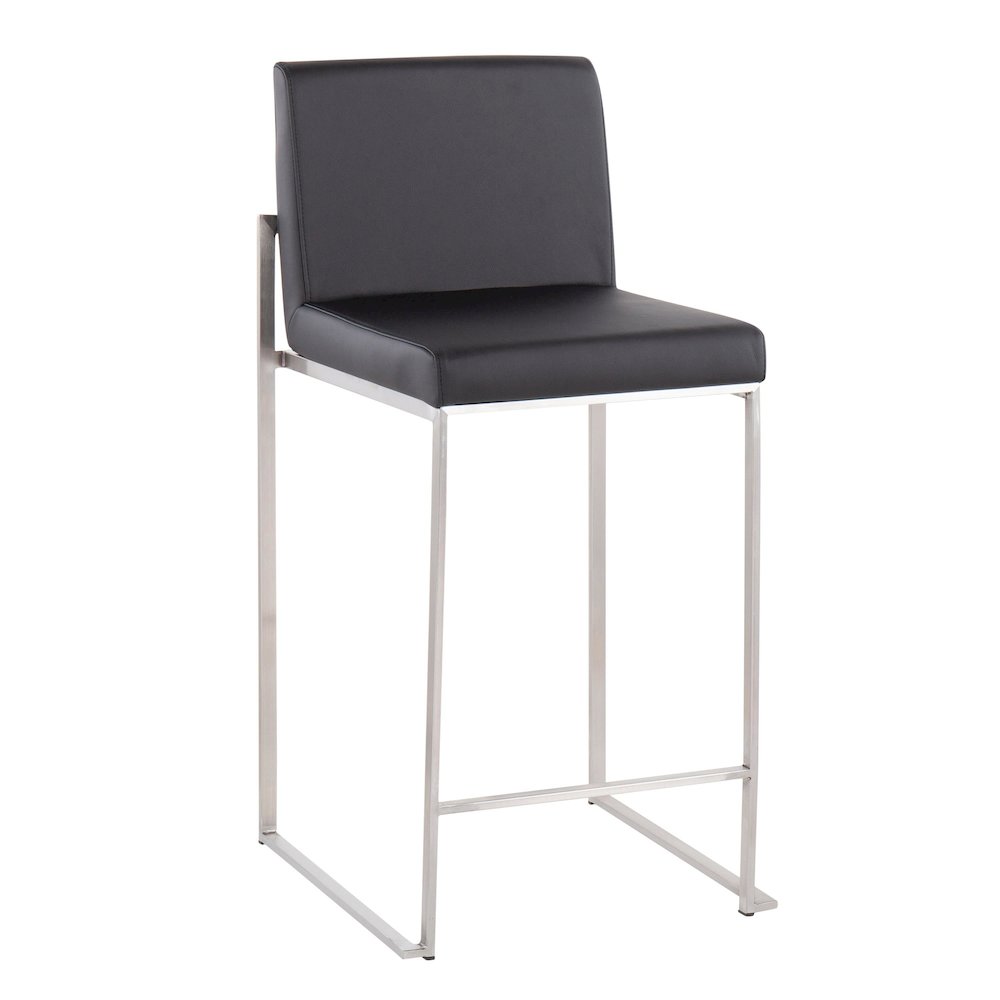 Fuji High Back 26" Fixed-Height Counter Stool - Set of 3