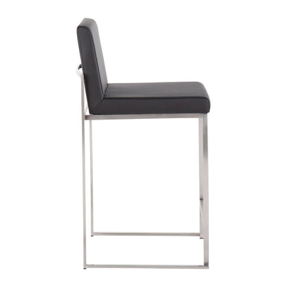 Fuji High Back 26" Fixed-Height Counter Stool - Set of 3
