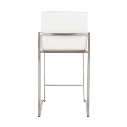 Fuji High Back 26" Fixed-Height Counter Stool - Set of 3