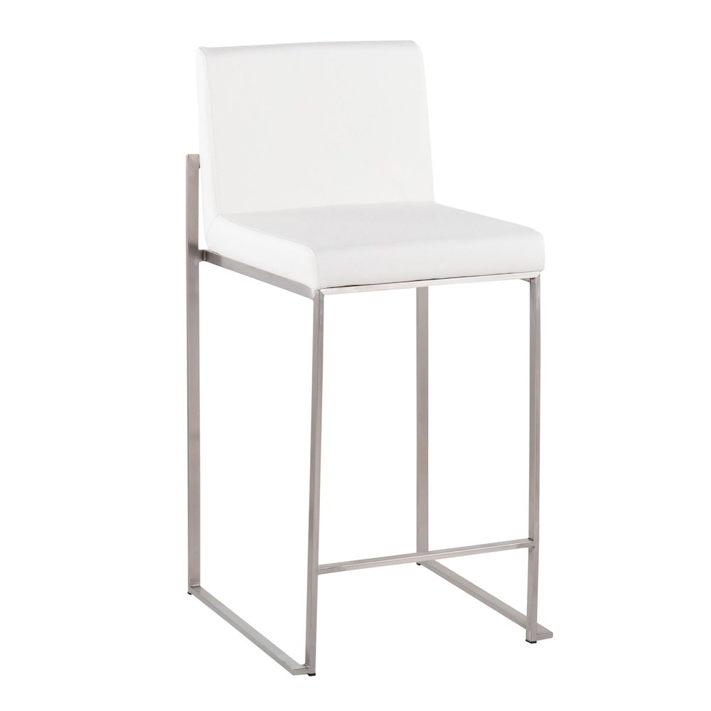 Fuji High Back 26" Fixed-Height Counter Stool - Set of 3