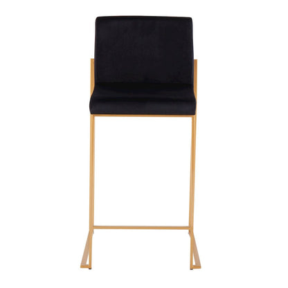 Fuji High Back 26" Fixed-Height Counter Stool - Set of 3