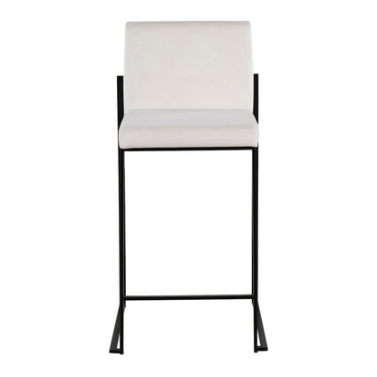Fuji High Back 26" Fixed-Height Counter Stool - Set of 3