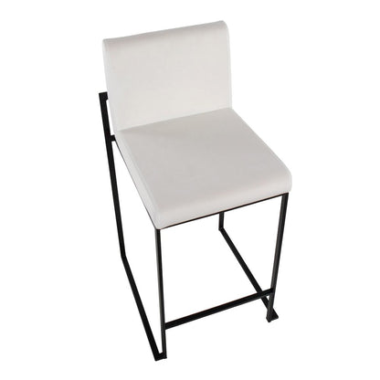 Fuji High Back 26" Fixed-Height Counter Stool - Set of 3