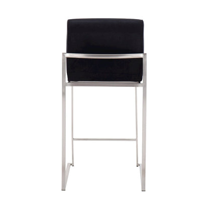 Fuji High Back 26" Fixed-Height Counter Stool - Set of 3