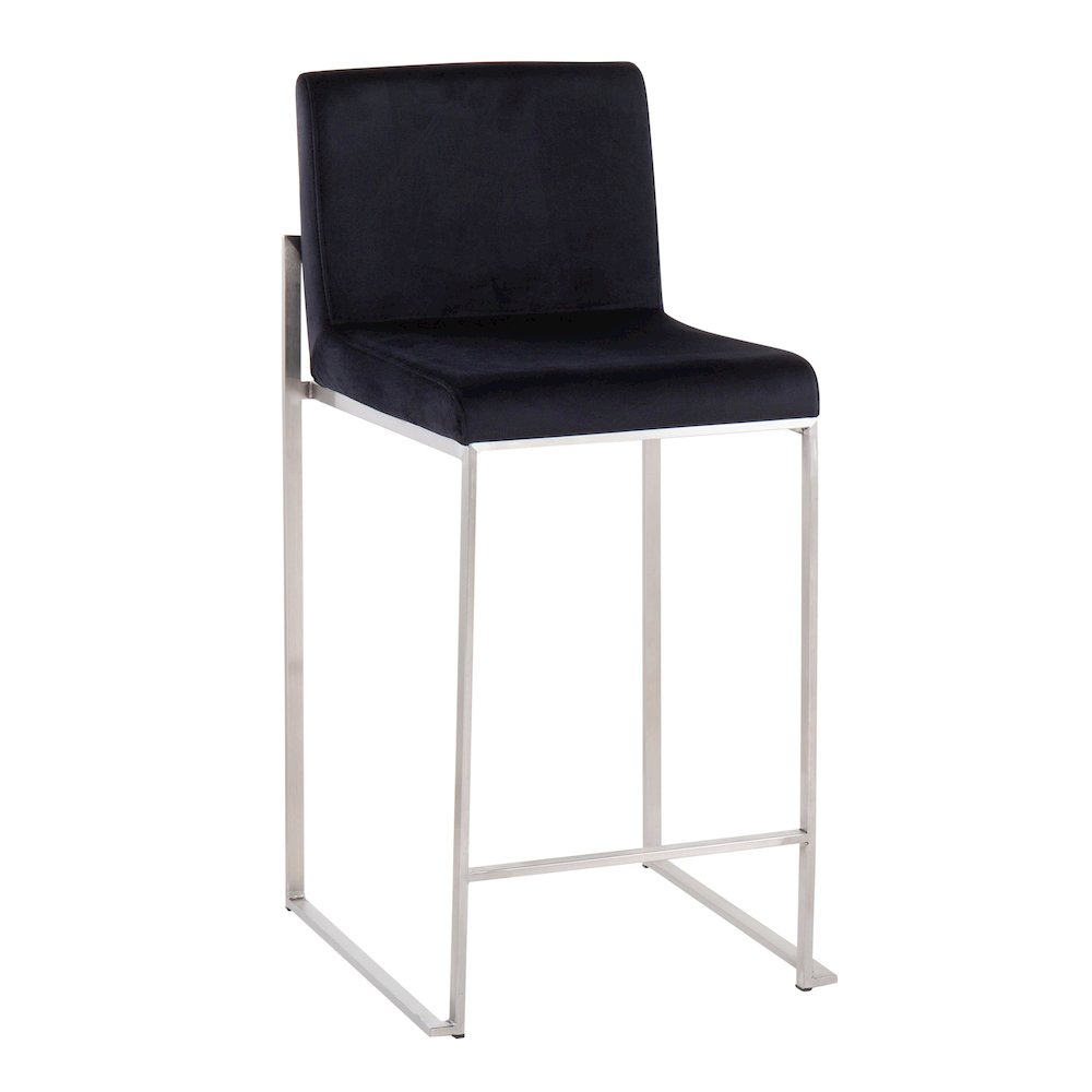 Fuji High Back 26" Fixed-Height Counter Stool - Set of 3