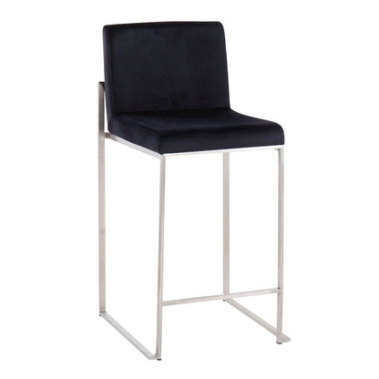 Fuji High Back 26" Fixed-Height Counter Stool - Set of 3