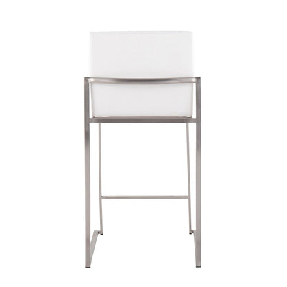 Fuji High Back 26" Fixed-Height Counter Stool - Set of 3