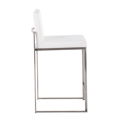 Fuji High Back 26" Fixed-Height Counter Stool - Set of 3