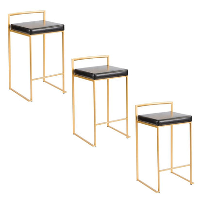 Fuji Stacker 26" Fixed-Height Counter Stool - Set of 3