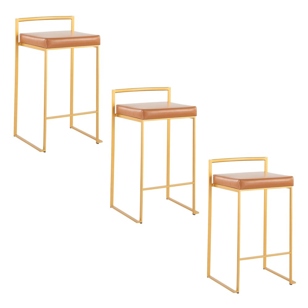 Fuji Stacker 26" Fixed-Height Counter Stool - Set of 3