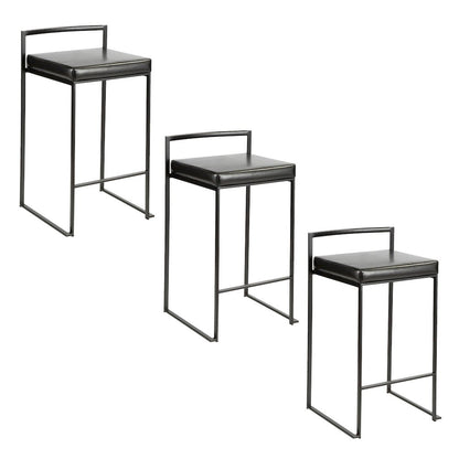 Fuji Stacker 26" Fixed-Height Counter Stool - Set of 3