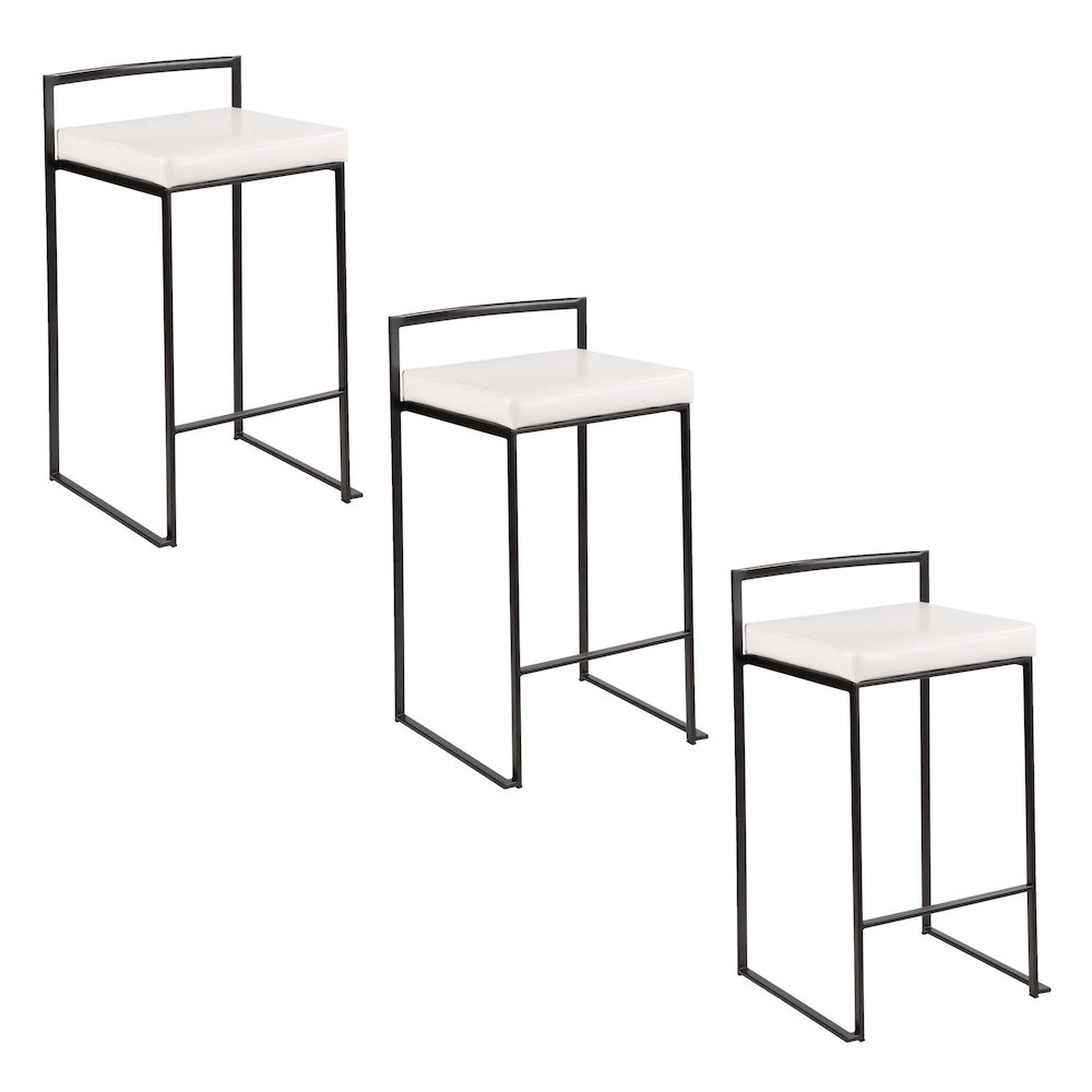Fuji Stacker 26" Fixed-Height Counter Stool - Set of 3