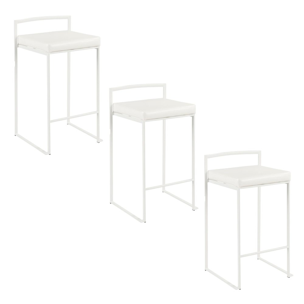 Fuji Stacker 26" Fixed-Height Counter Stool - Set of 3