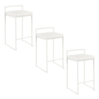 Fuji Stacker 26" Fixed-Height Counter Stool - Set of 3