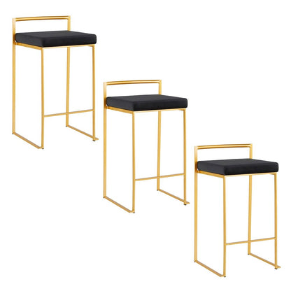 Fuji Stacker 26" Fixed-Height Counter Stool - Set of 3