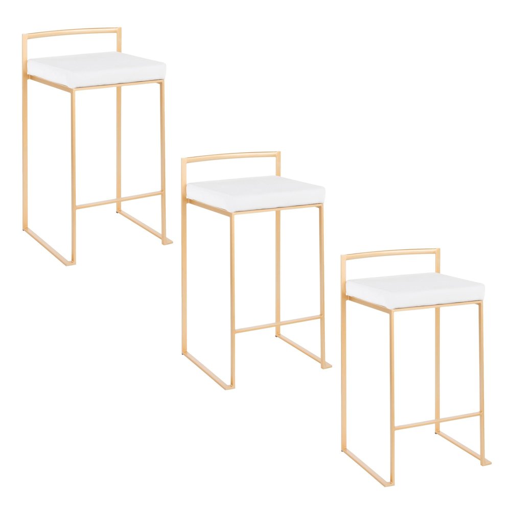 Fuji Stacker 26" Fixed-Height Counter Stool - Set of 3