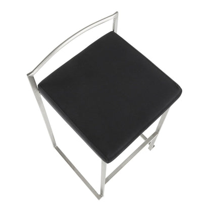 Fuji Stacker 26" Fixed-Height Counter Stool - Set of 3