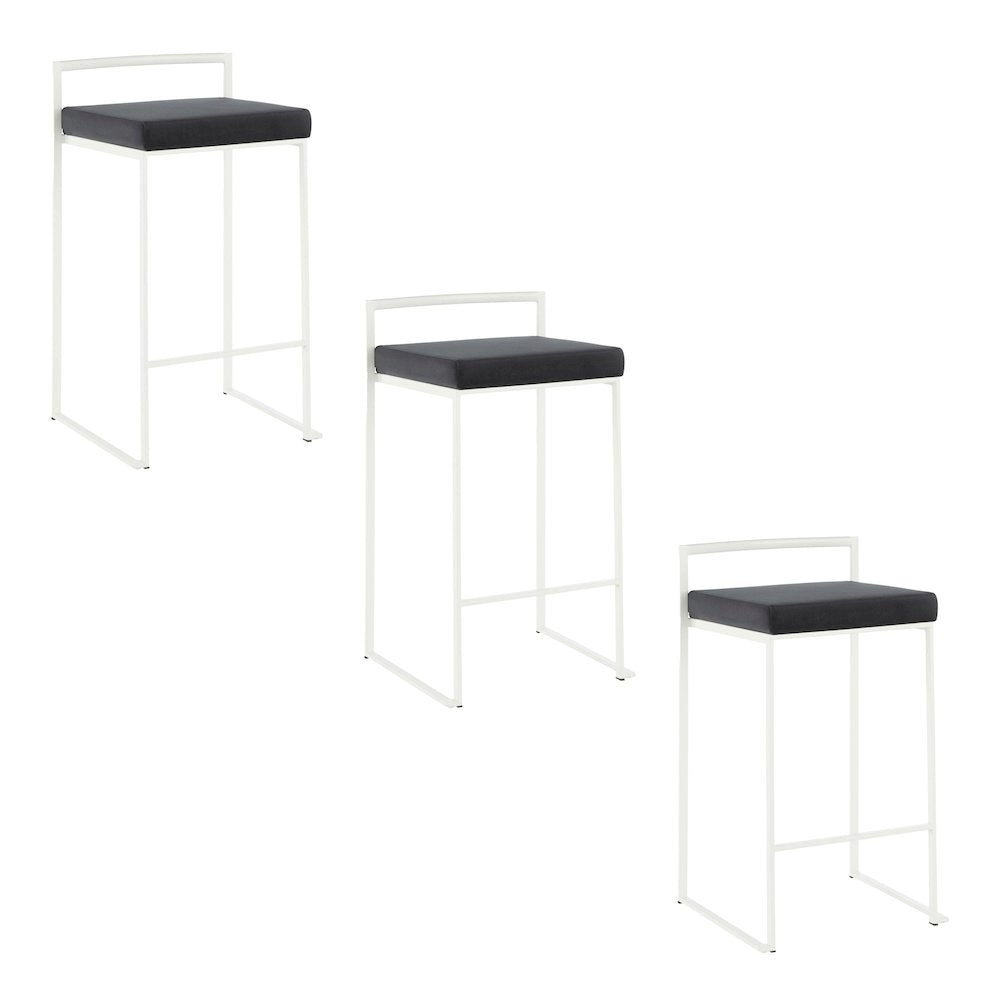 Fuji Stacker 26" Fixed-Height Counter Stool - Set of 3