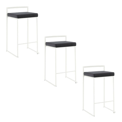 Fuji Stacker 26" Fixed-Height Counter Stool - Set of 3
