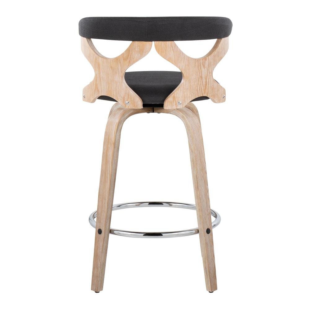 Silver Gardenia 26" Fixed-Height Counter Stool - Set of 2