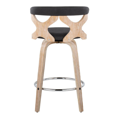 Silver Gardenia 26" Fixed-Height Counter Stool - Set of 2