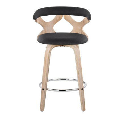Silver Gardenia 26" Fixed-Height Counter Stool - Set of 2