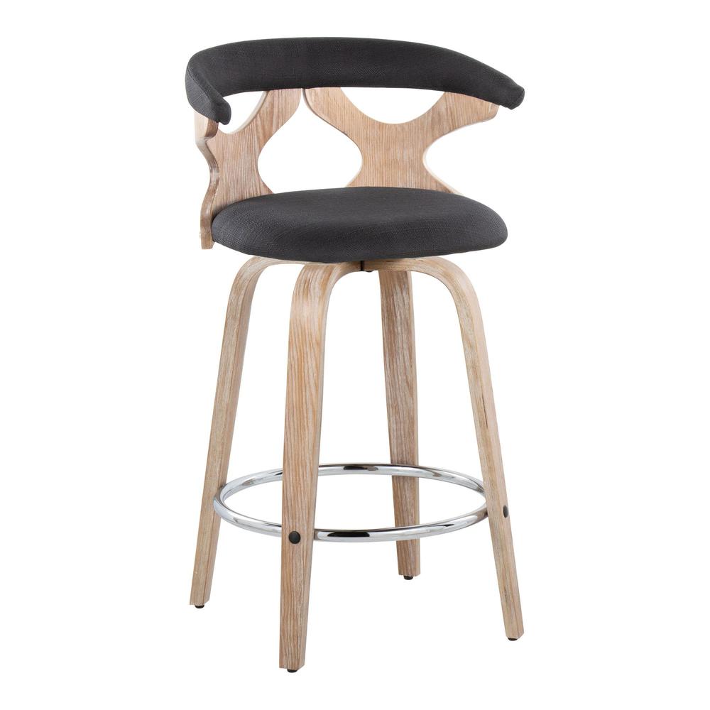 Silver Gardenia 26" Fixed-Height Counter Stool - Set of 2