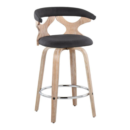 Silver Gardenia 26" Fixed-Height Counter Stool - Set of 2