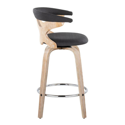 Silver Gardenia 26" Fixed-Height Counter Stool - Set of 2