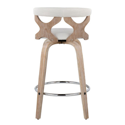 Silver Gardenia 26" Fixed-Height Counter Stool - Set of 2