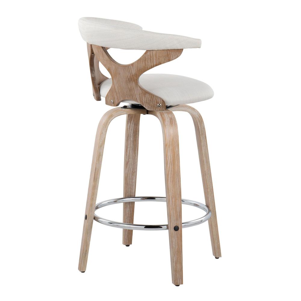 Silver Gardenia 26" Fixed-Height Counter Stool - Set of 2