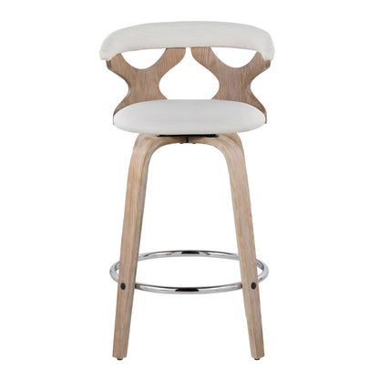 Silver Gardenia 26" Fixed-Height Counter Stool - Set of 2