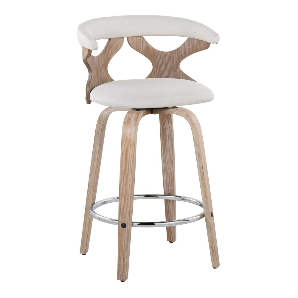 Silver Gardenia 26" Fixed-Height Counter Stool - Set of 2