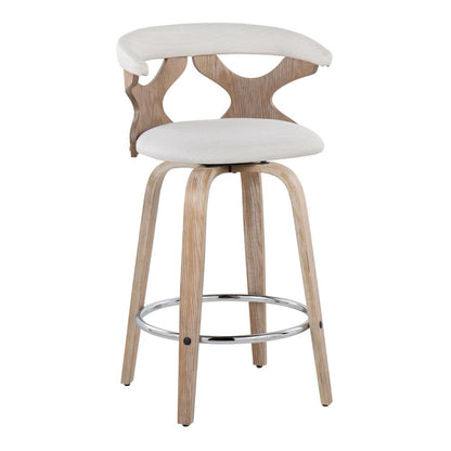 Silver Gardenia 26" Fixed-Height Counter Stool - Set of 2