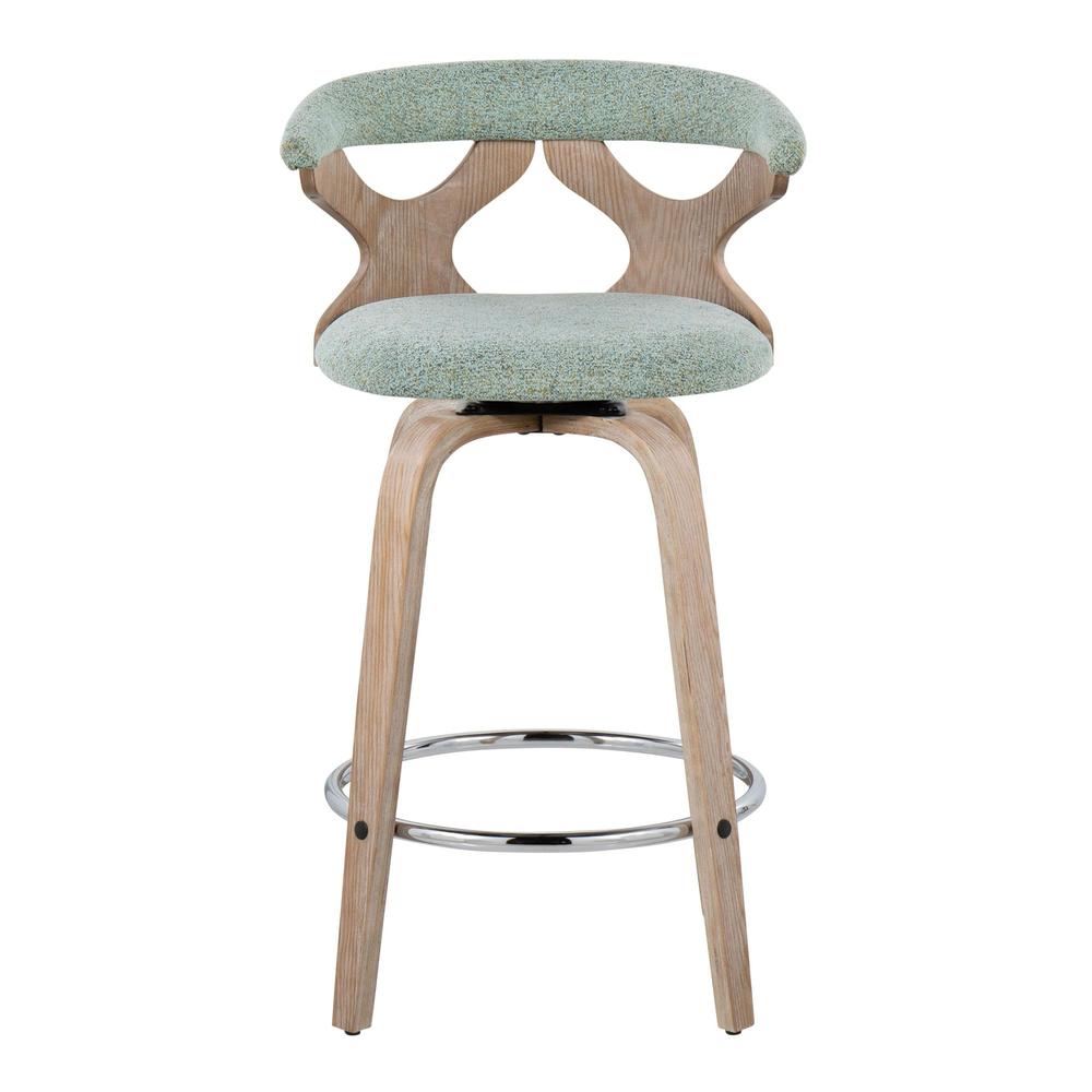 Silver Gardenia 26" Fixed-Height Counter Stool - Set of 2