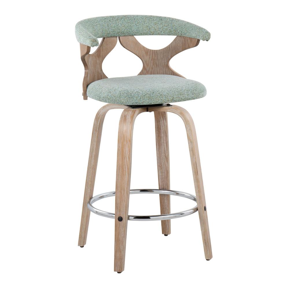 Silver Gardenia 26" Fixed-Height Counter Stool - Set of 2