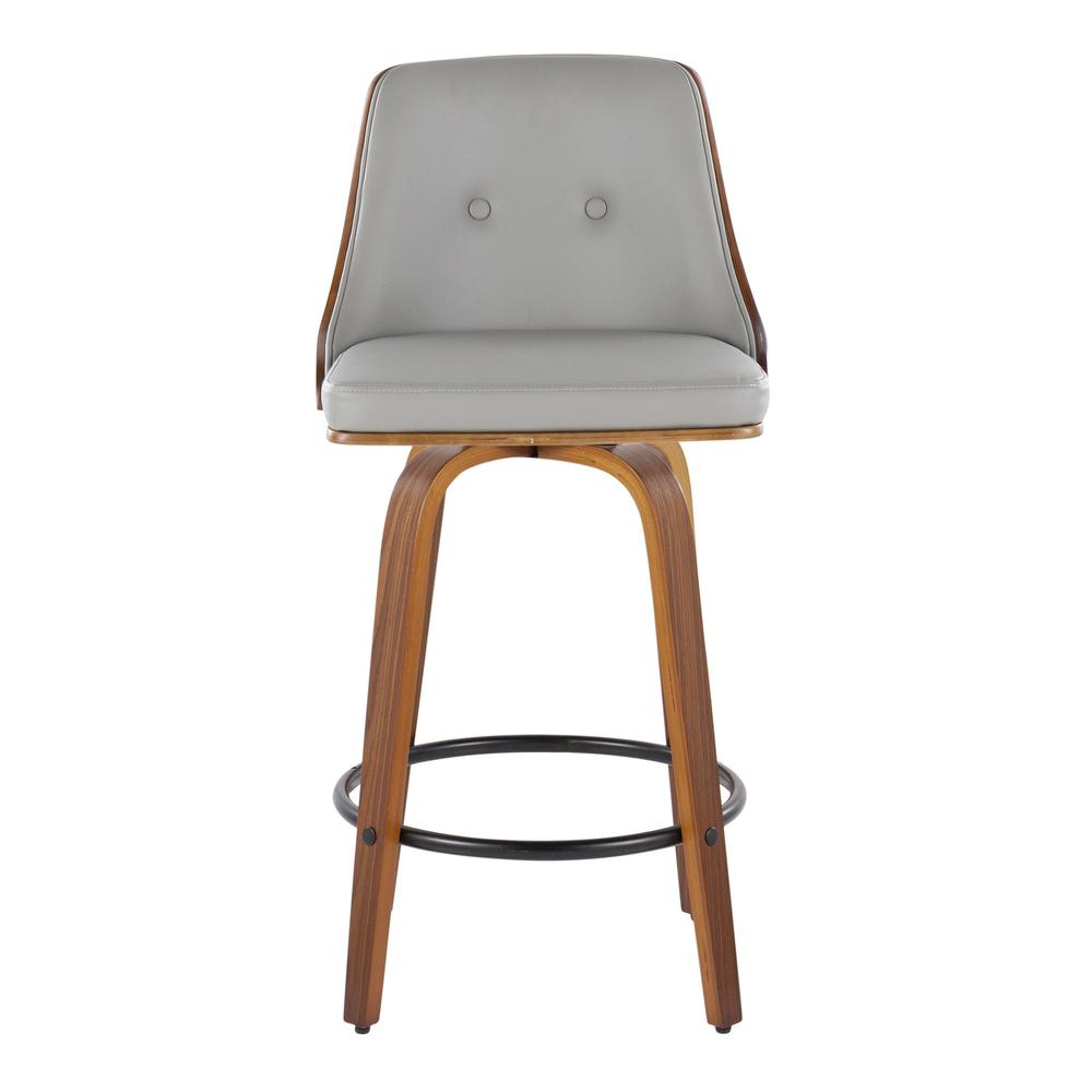 Grey Gianna 26" Fixed-Height Counter Stool - Set of 2