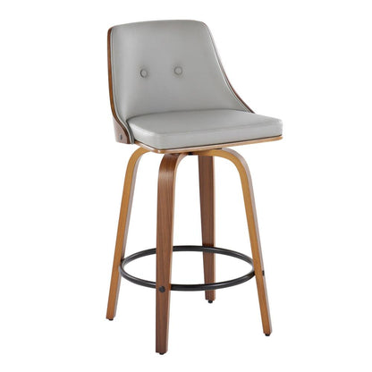 Grey Gianna 26" Fixed-Height Counter Stool - Set of 2