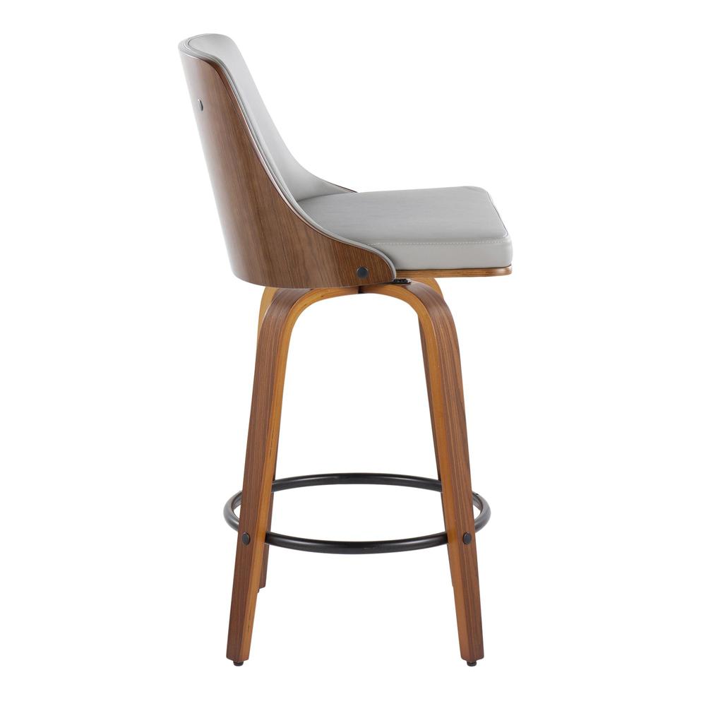 Grey Gianna 26" Fixed-Height Counter Stool - Set of 2