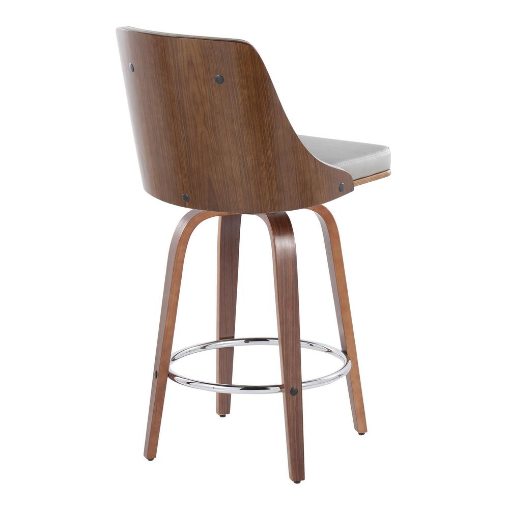Grey Gianna 26" Fixed-Height Counter Stool - Set of 2