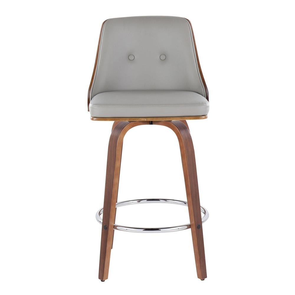 Grey Gianna 26" Fixed-Height Counter Stool - Set of 2