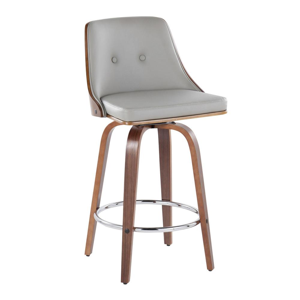Grey Gianna 26" Fixed-Height Counter Stool - Set of 2