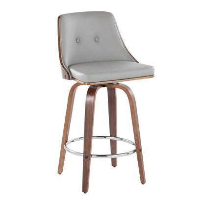 Grey Gianna 26" Fixed-Height Counter Stool - Set of 2