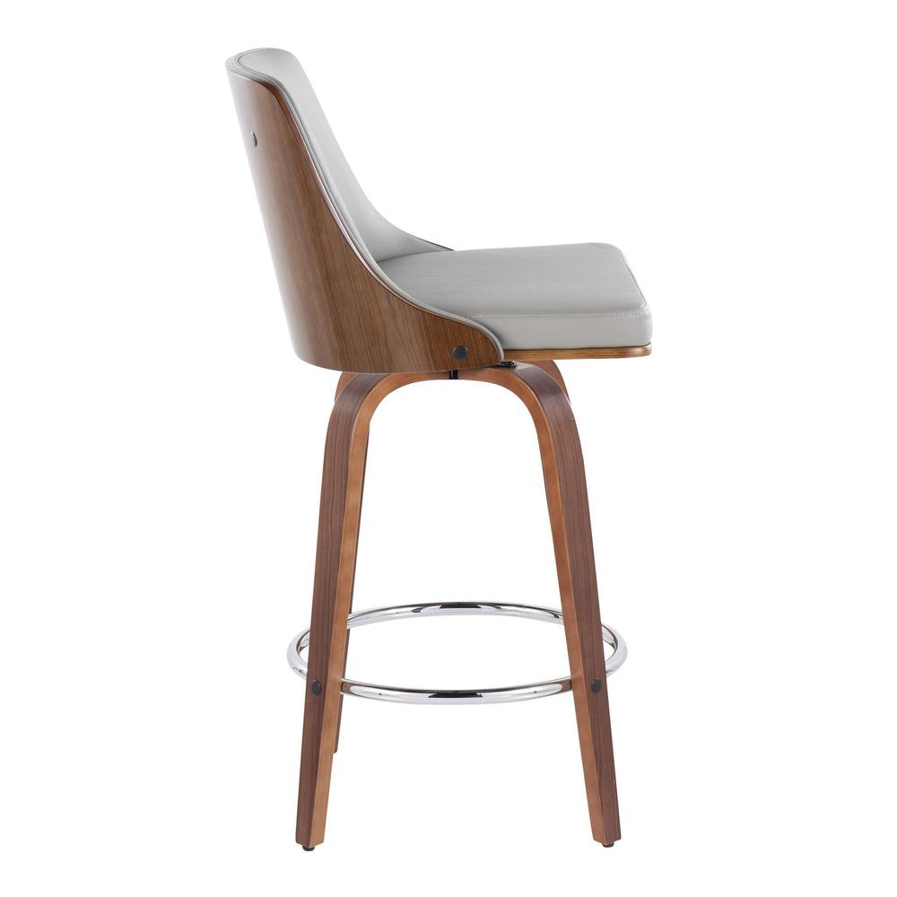 Grey Gianna 26" Fixed-Height Counter Stool - Set of 2