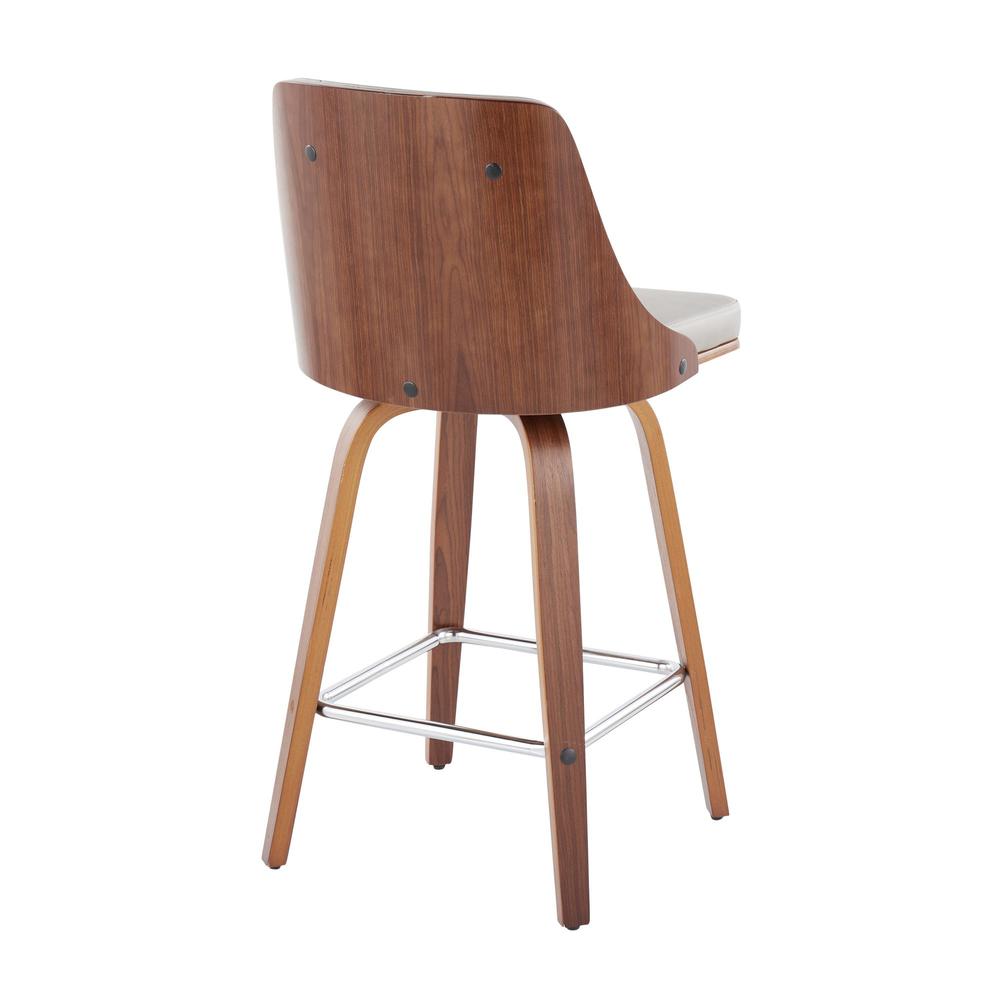 Grey Gianna Fixed-Height Counter Stool - Set of 2