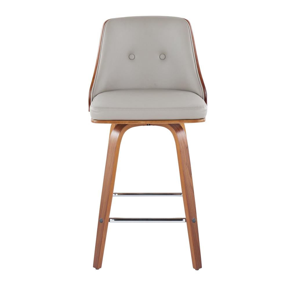 Grey Gianna Fixed-Height Counter Stool - Set of 2