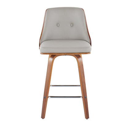 Grey Gianna Fixed-Height Counter Stool - Set of 2