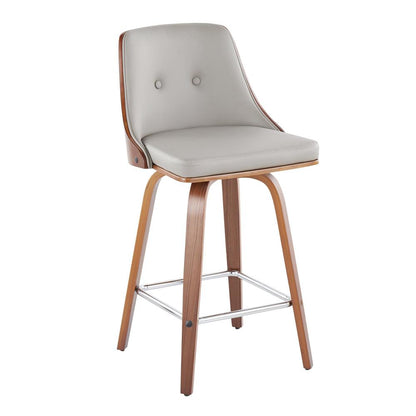 Grey Gianna Fixed-Height Counter Stool - Set of 2